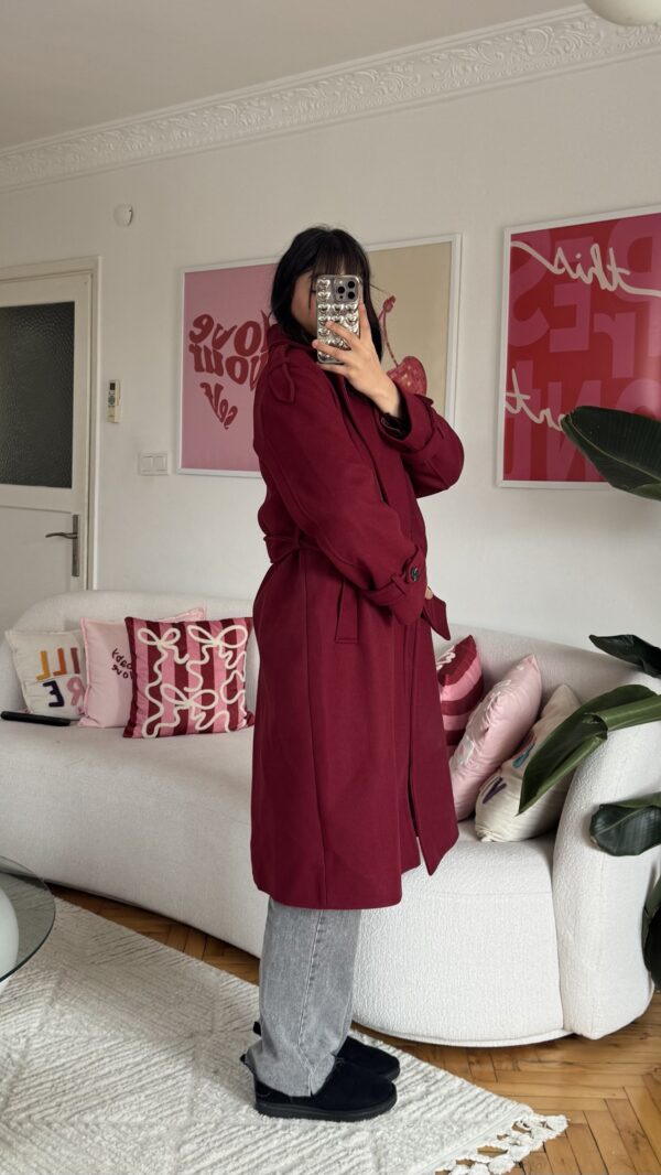 Stella Burgundy Coat Premuim Quality