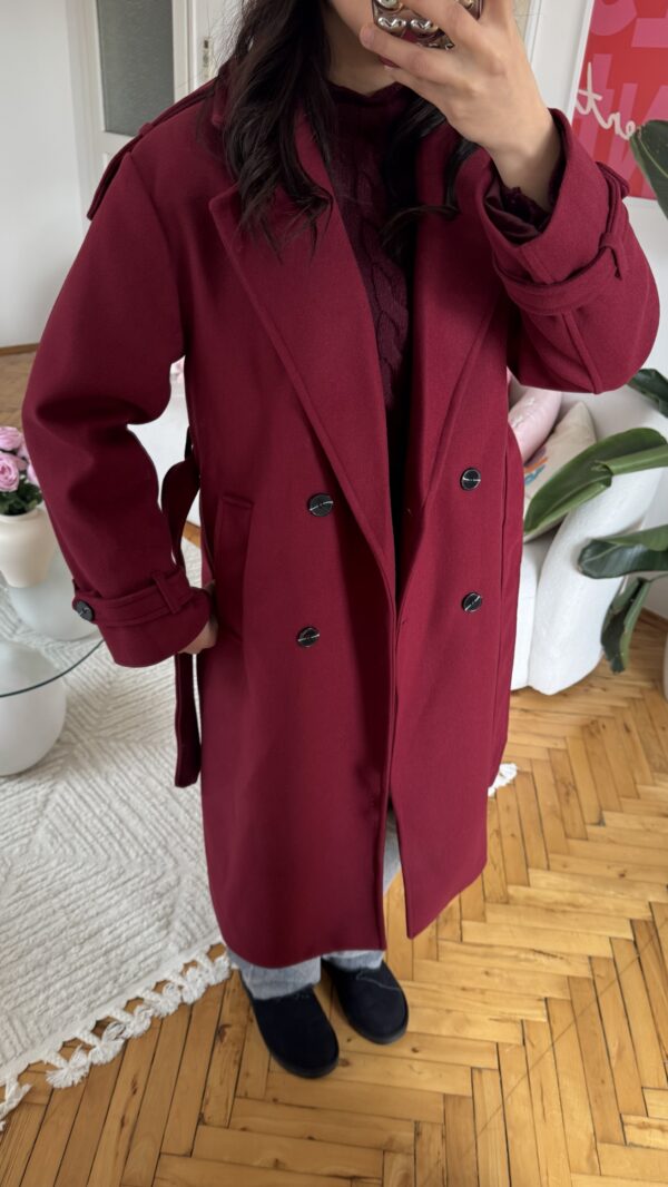 Stella Burgundy Coat Premuim Quality