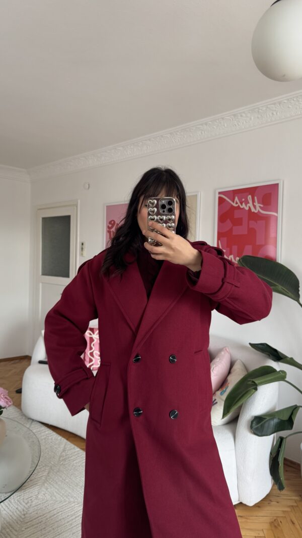 Stella Burgundy Coat Premuim Quality