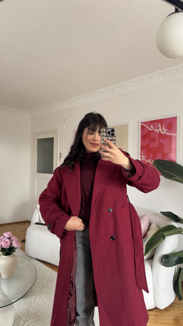 Stella Burgundy Coat Premuim Quality