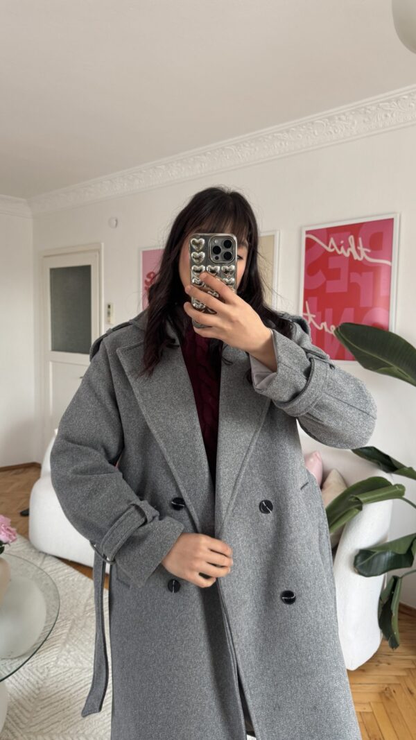 Stella Light Grey Coat Premuim Quality