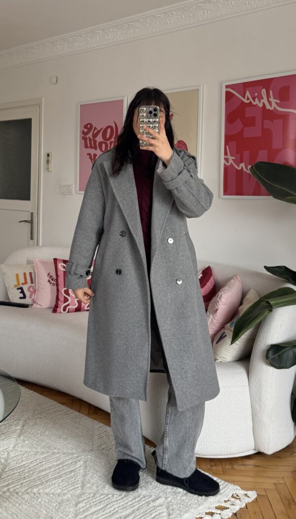 Stella Light Grey Coat Premuim Quality