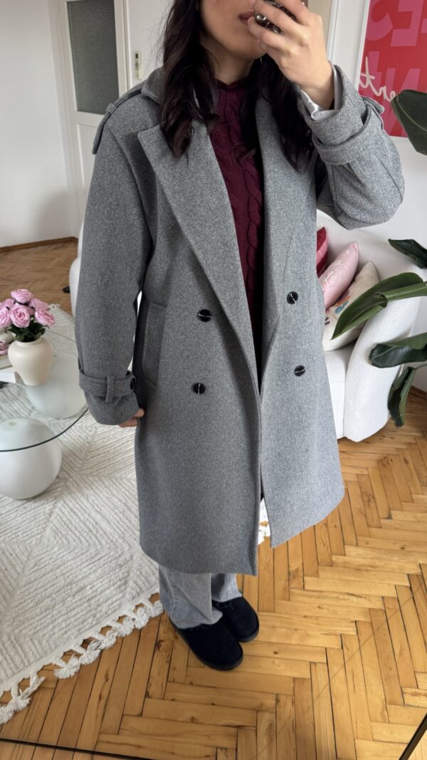 Stella Light Grey Coat Premuim Quality