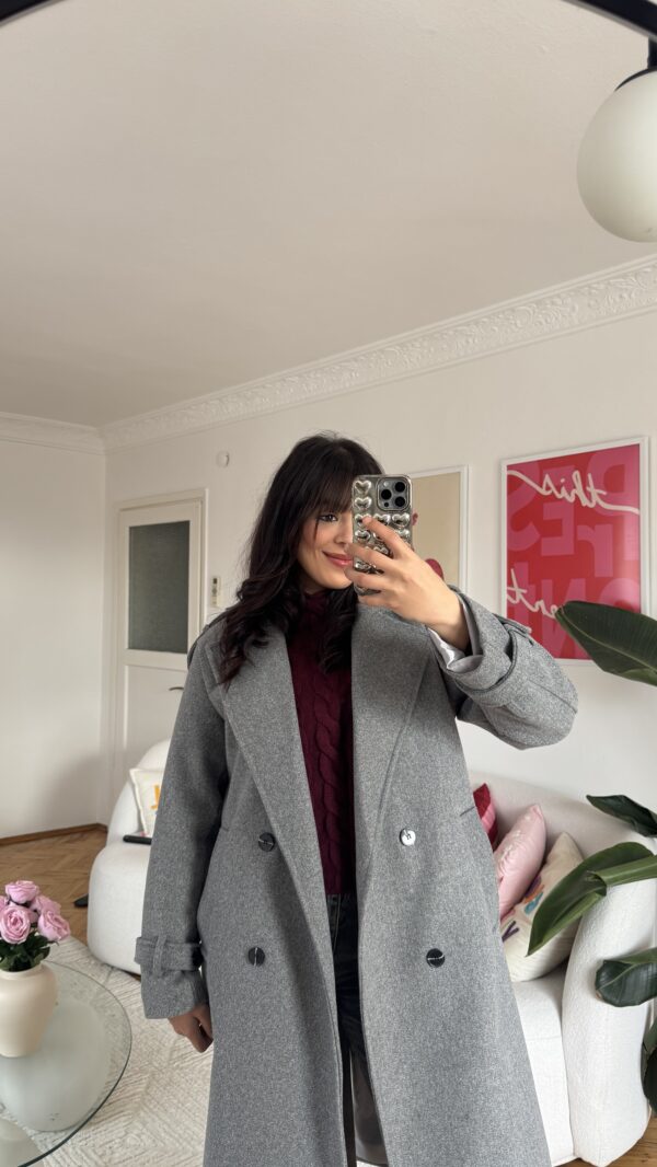 Stella Light Grey Coat Premuim Quality