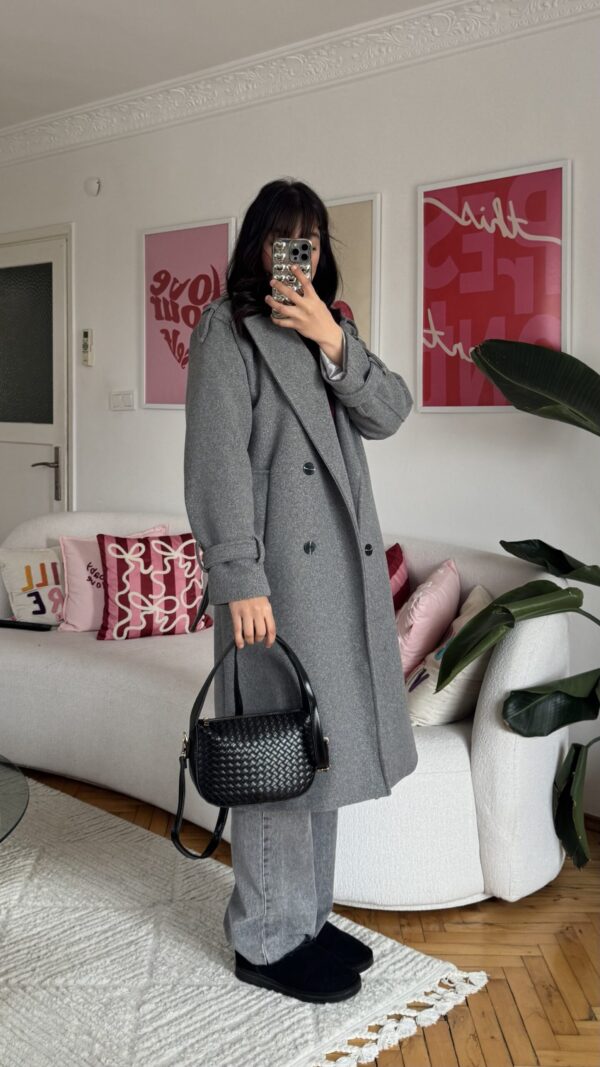 Stella Light Grey Coat Premuim Quality