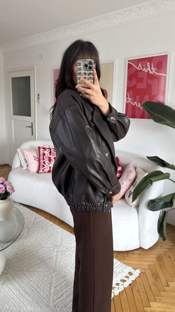 Megan Dark Brown Biker Leather Jacket