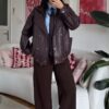 Megan Burgundy Biker Leather Jacket