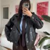 Megan Black Biker Leather Jacket