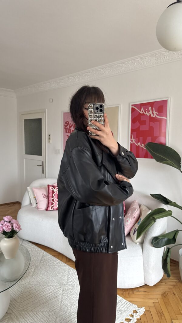 Megan Black Biker Leather Jacket