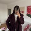 Ferya Aubergine Oversize Blazer