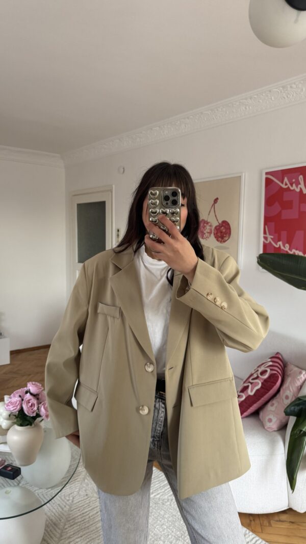 Ferya Mint Green Oversize Blazer