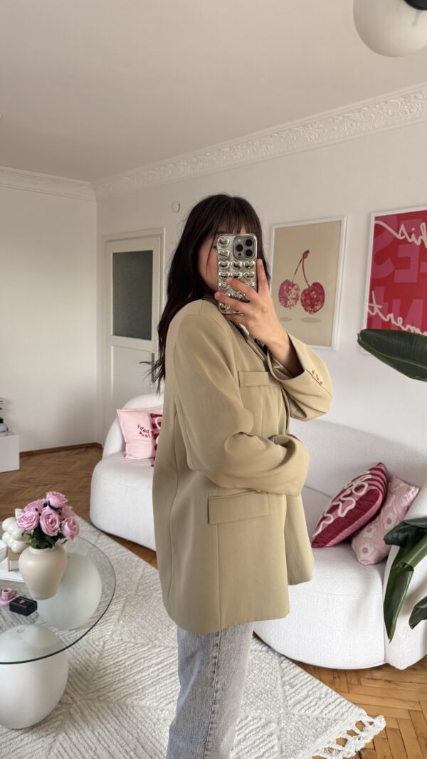 Ferya Mint Green Oversize Blazer