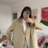 Ferya Mint Green Oversize Blazer