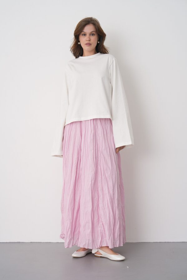 Ronda Baby Pink Pleated Skirt