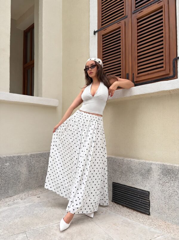 Polka White Skirt