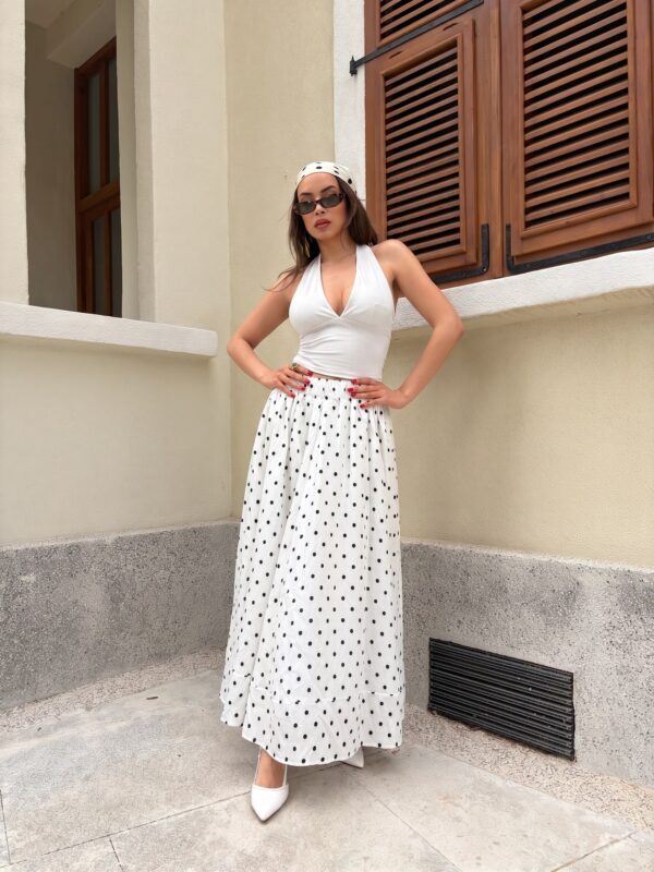 Polka White Skirt