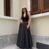 Polka Black Skirt