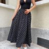 Polka Black Skirt