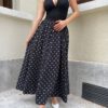 Polka Black Skirt