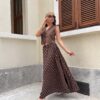 Polka Dark Brown Skirt