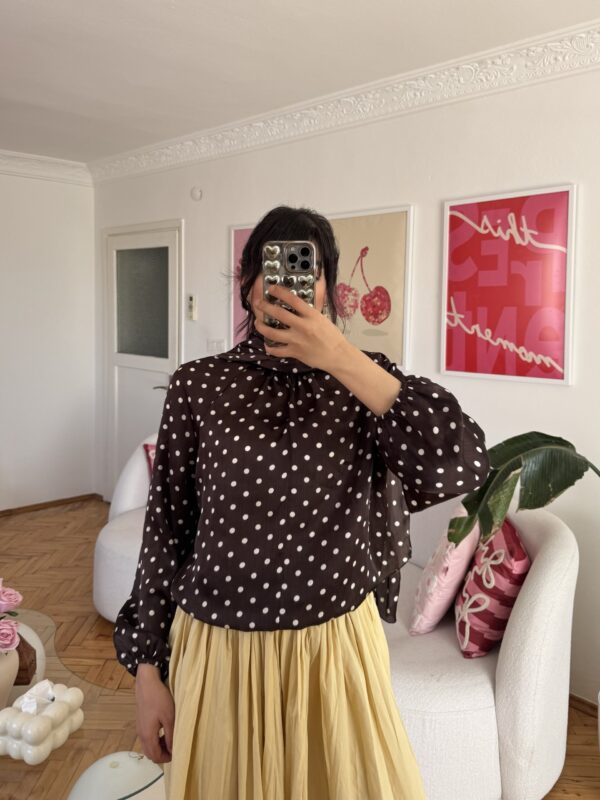 Polka Dark Brown Shirt