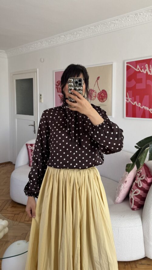 Polka Dark Brown Shirt