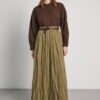 Ronda khaki Pleated Skirt
