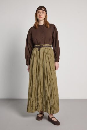 img_8491 Ronda khaki Pleated Skirt