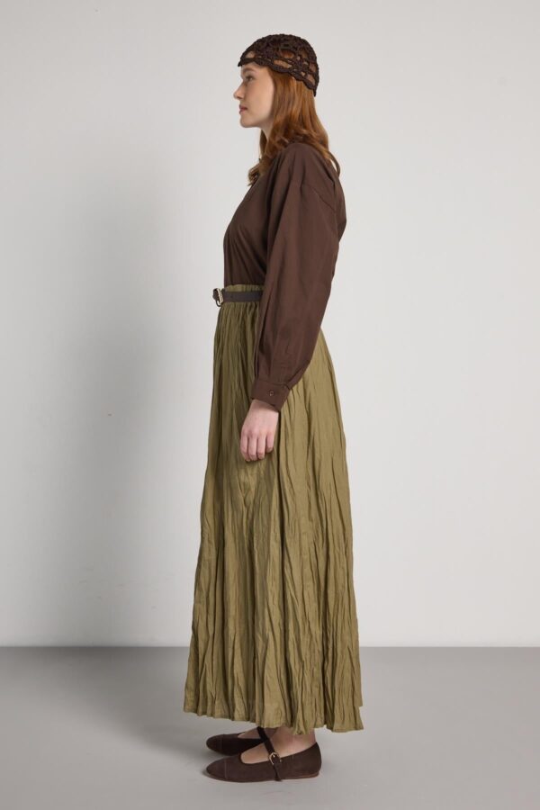 Ronda khaki Pleated Skirt
