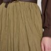 Ronda khaki Pleated Skirt
