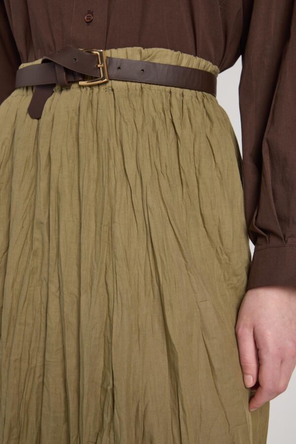 Ronda khaki Pleated Skirt