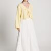 Ronda White Pleated Skirt