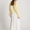 Ronda White Pleated Skirt