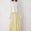 Ronda Butter Yellow Pleated Skirt