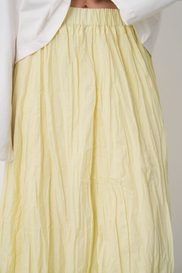Ronda Butter Yellow Pleated Skirt