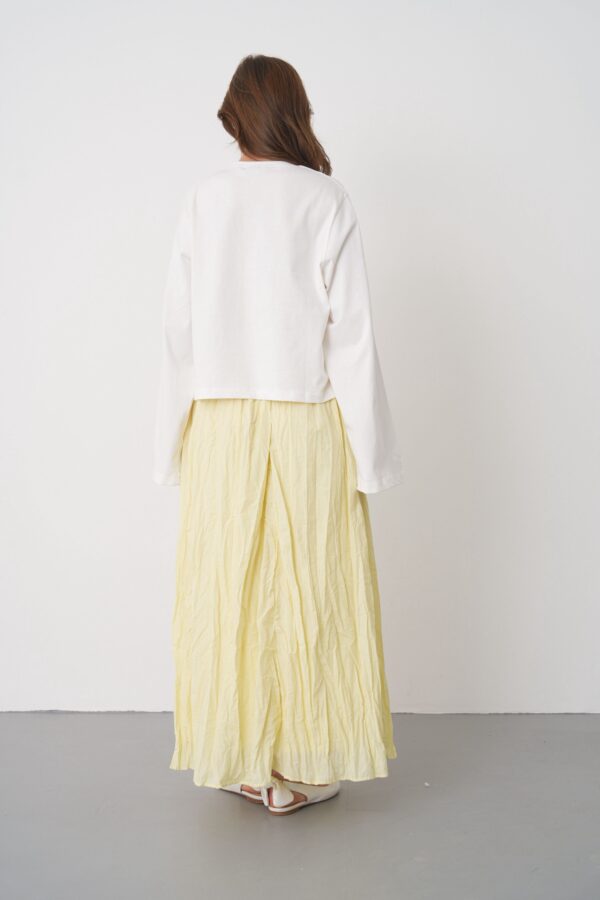 Ronda Butter Yellow Pleated Skirt