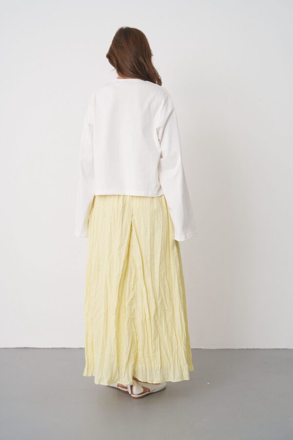 Ronda Butter Yellow Pleated Skirt