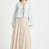 Ronda Beige Pleated Skirt