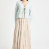 Ronda Beige Pleated Skirt