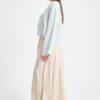 Ronda Beige Pleated Skirt
