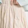 Ronda Beige Pleated Skirt