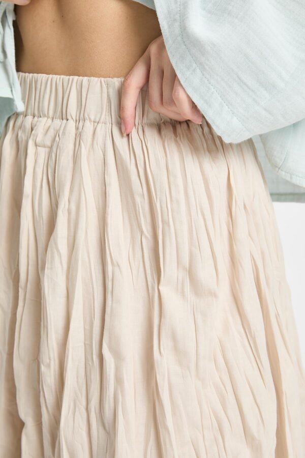 Ronda Beige Pleated Skirt