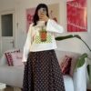 Polka Dark Brown Skirt