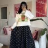 Polka Black Skirt