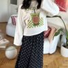 Polka Black Skirt