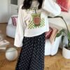 Polka Black Skirt