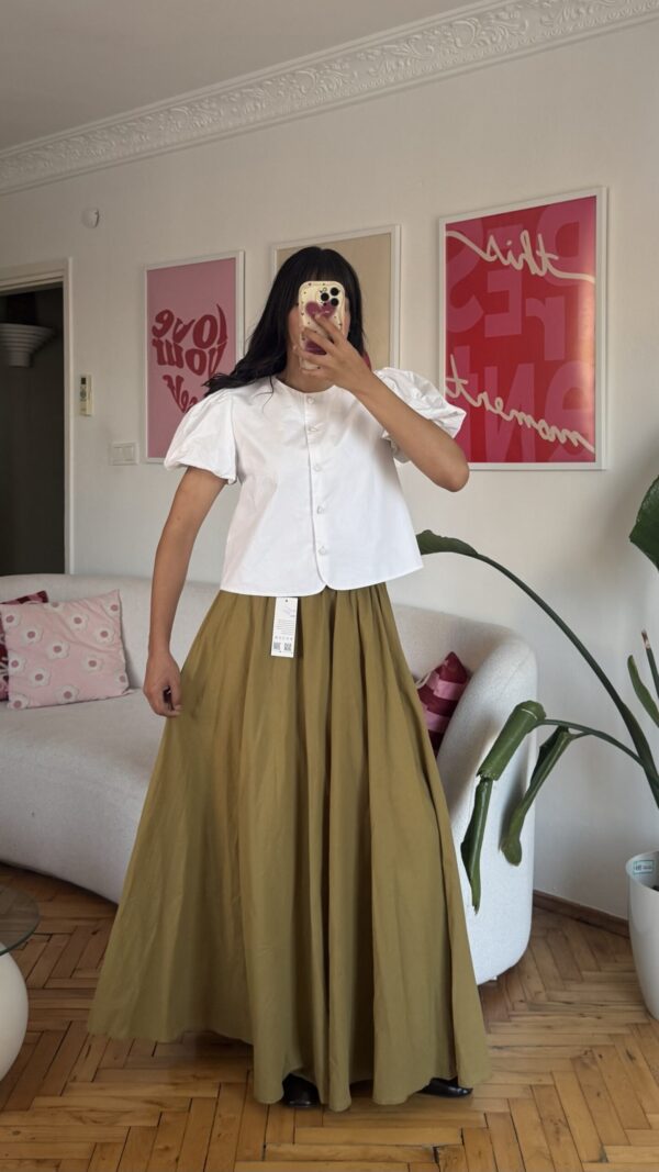 Rozella Belted Green Skirt
