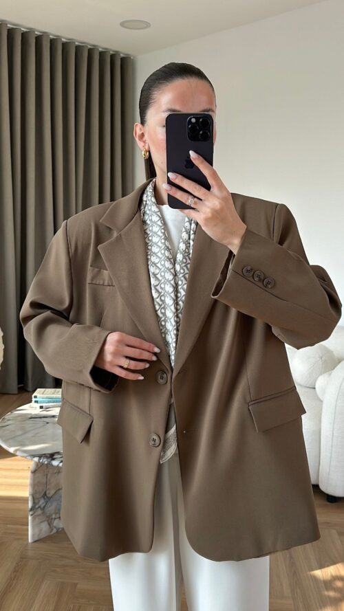 Ferya Oversize Beige Mink Blazer
