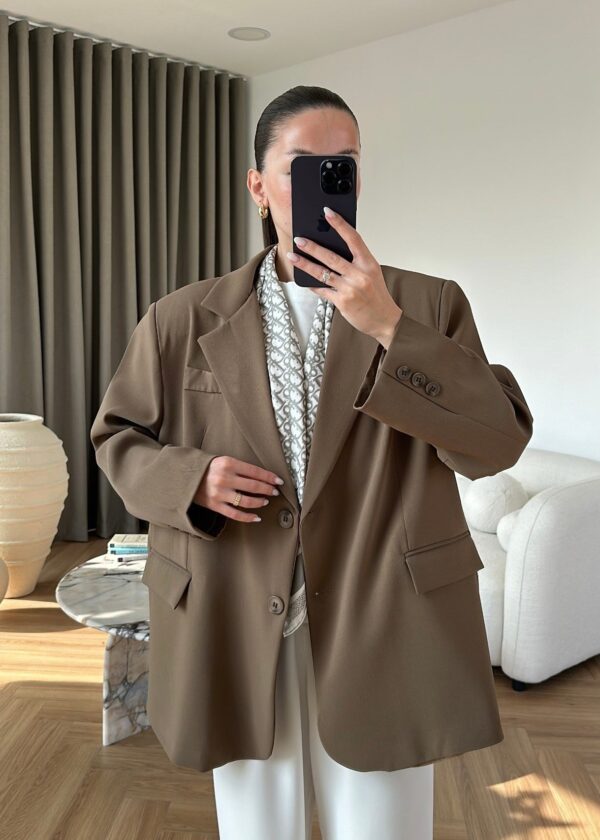 Ferya Oversize Beige Mink Blazer