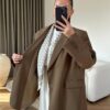 Ferya Oversize Beige Mink Blazer